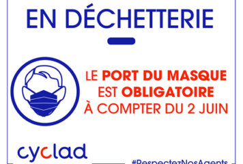 Port du masque en déchetterie à compter du 2 juin