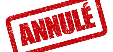 ANNULATION DU FEU D’ARTIFICE